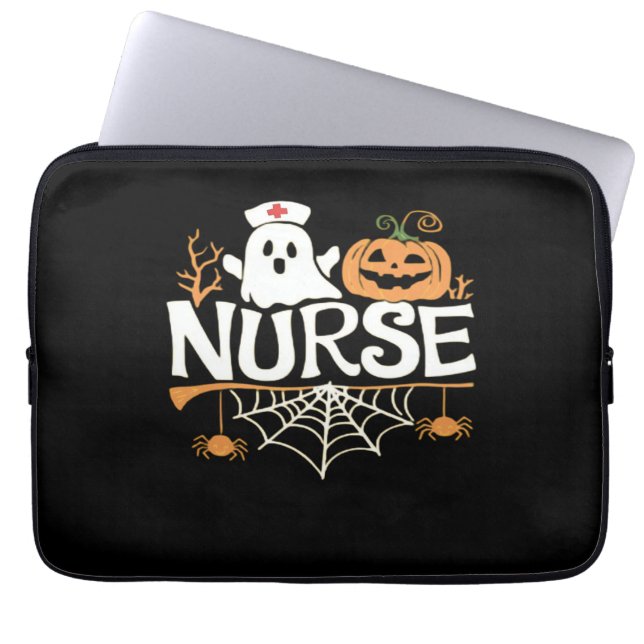 Funda Para Portátil Graciosa enfermera Halloween Diseño Fantasma Esenc (Frente)