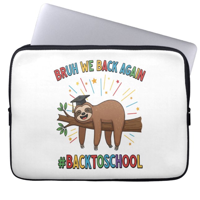 Funda Para Portátil Graciosa eslogan de vuelta a la escuela (Frente)