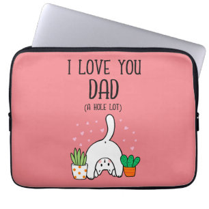 Funda Para Portátil Gracioso Gato Que Te Amo Papá Mucho