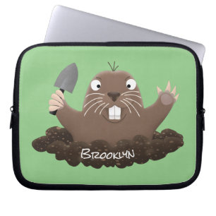 Funda Para Portátil Gracioso gopher digging personalizado ilustracion