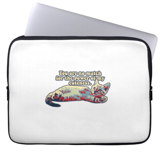 Funda Para Portátil Gracioso meme de gatos enojado para los propietari (Frente)