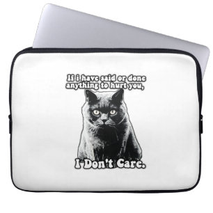 Funda Para Portátil Gracioso meme de gatos gruñón para gatitos y dueño