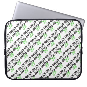 Funda Para Portátil Gracioso panda de puntas cruzadas