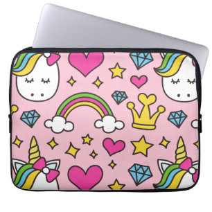 Funda Para Portátil Gracioso patrón unicornio Pink Magic Horse Cute
