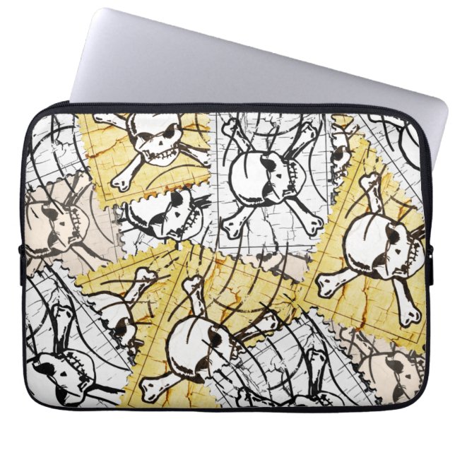 Funda Para Portátil Gracioso sello de cráneo (Frente)