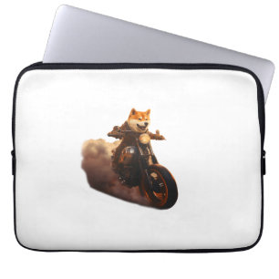 Funda Para Portátil Gracioso, Shiba Inu, Motocicleta, Perro, Marioneta