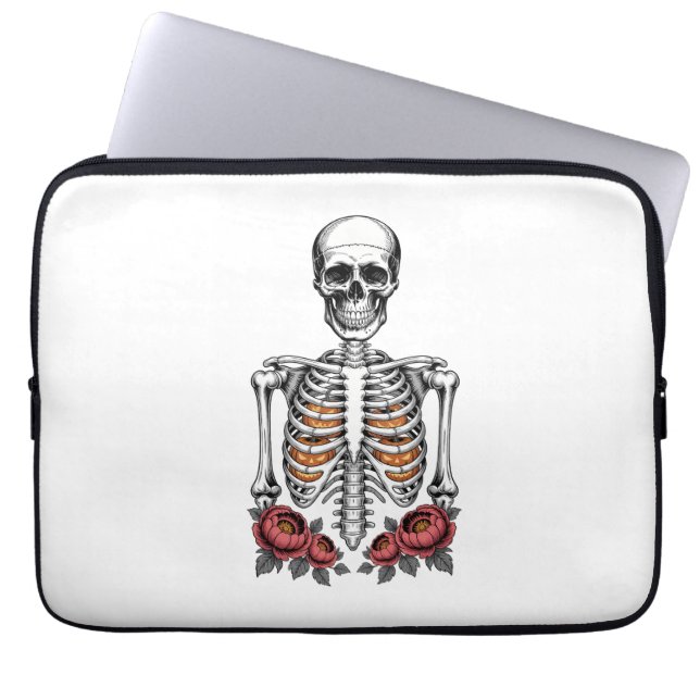 Funda Para Portátil Gracioso Skeleton Pumpkin Fall (Frente)