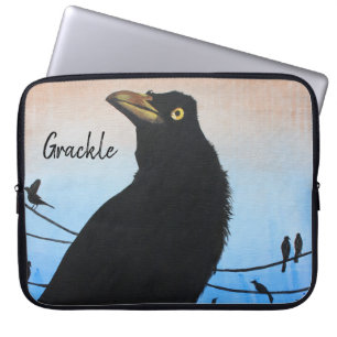 Funda Para Portátil Grackle Austin Texas Personalizado de Vida Silvest