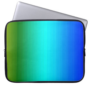 Funda Para Portátil Gradiente azul y verde del mar y del cielo