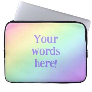 Funda Para Portátil Gradiente de Arcoíris Pastel Personalizado