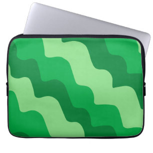 Funda Para Portátil Gradiente de olas oceánicas onduladas verdes