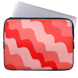 Funda Para Portátil Gradiente de ondas oceánicas onduladas rojas