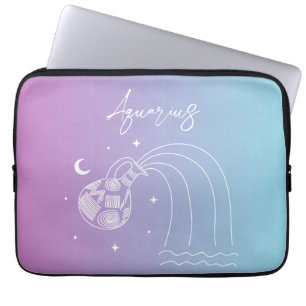 Funda Para Portátil Gradiente de signos de estrella de horóscopo de zo