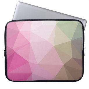 Funda Para Portátil Gradiente geométrico rosado corto