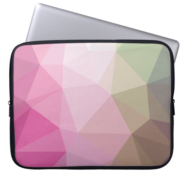 Funda Para Portátil Gradiente geométrico rosado corto (Frente)