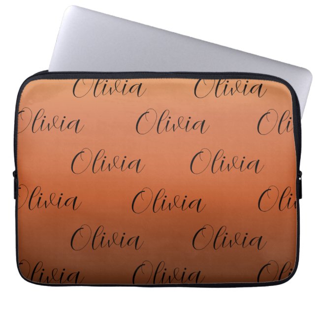 Funda Para Portátil Gradiente marrón caramelo (Frente)
