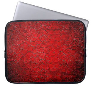 Funda Para Portátil Gradiente negro de textura de grifo rojo