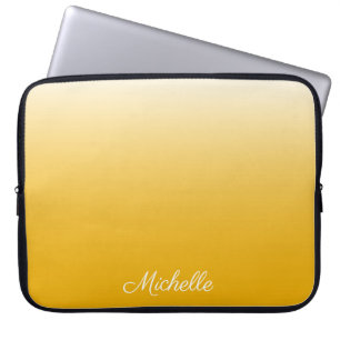 Funda Para Portátil Gradiente personalizado amarillo oscuro