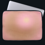 Funda Para Portátil Gradiente rosa y marrón de Rubor<br><div class="desc">Diseño degradado - efecto aura - marrón,  rosa rubor,  beige crema.</div>