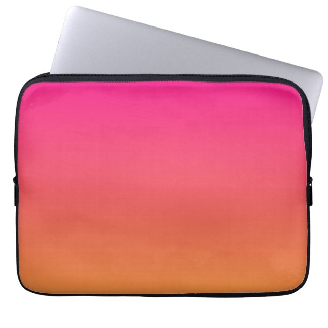 Funda Para Portátil Gradiente rosa y naranja (Frente)