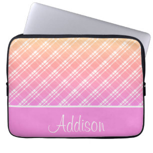 Funda Para Portátil Gradiente rosa y Naranja