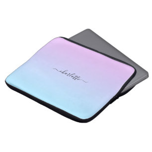 Funda Para Portátil Gradiente rosa y turquesa de embriones