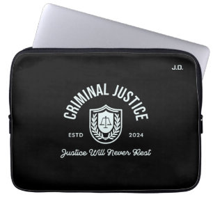Funda Para Portátil Graduación de la justicia penal 2024 "Personalizab