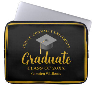 Funda Para Portátil Graduado Gold Black Personalizado 2024