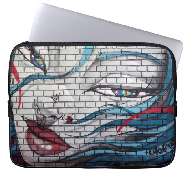Funda Para Portátil Graffiti Chica asiático (Frente)