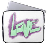 graffiti de amor morado verde menta tipografía pun