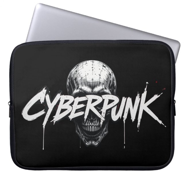Funda Para Portátil Graffiti de Cyberpunk Skull Neoprene Manga para po (Frente)