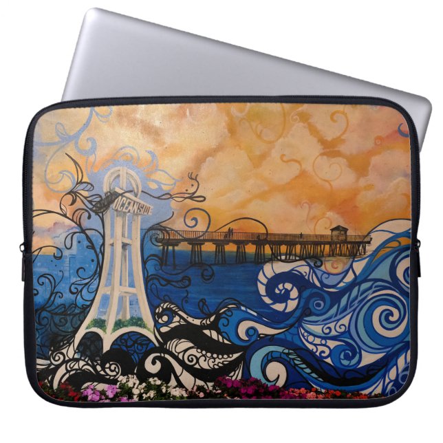 Funda Para Portátil Graffiti de Oceanside (Frente)