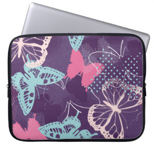 Funda Para Portátil Graffiti pixelado mariposas en color bonito p