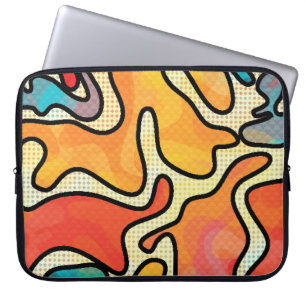 Funda Para Portátil Graffiti urbano: Textura de arte sin costura.