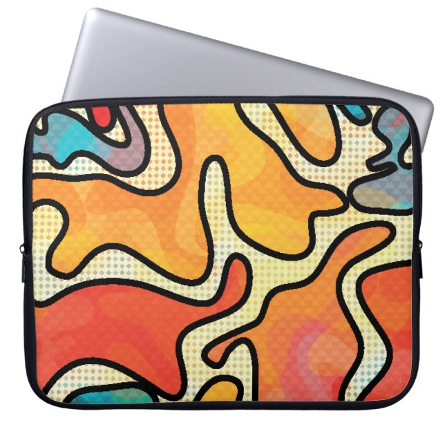 Funda Para Portátil Graffiti urbano: Textura de arte sin costura. (Frente)