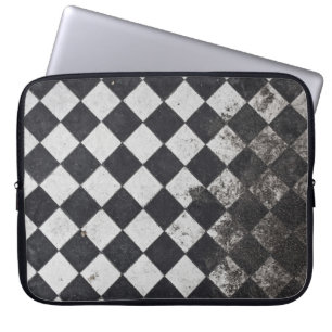Funda Para Portátil Gráfica de arlequín blanco y negro