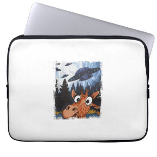 Funda Para Portátil Gráfica divertida Giraffe UFO Zoo Animal Weird Mem