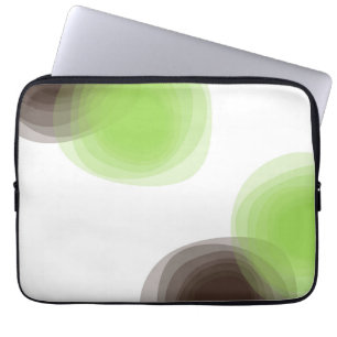 Funda Para Portátil Gráfico abstracto verde, moderno, simple, floral