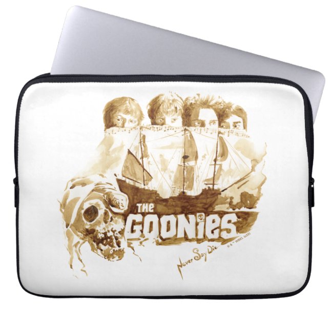 Funda Para Portátil Gráfico de acuarela del barco pirata Goonies (Frente)