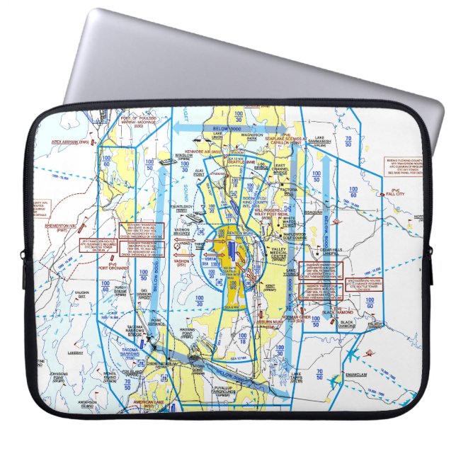 Funda Para Portátil Gráfico de aviación (Frente)
