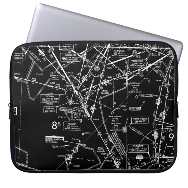 Funda Para Portátil Gráfico de aviación (Frente)