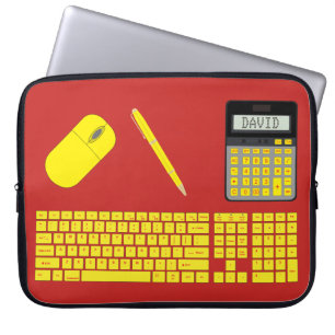 Funda Para Portátil Gráfico de teclado, ratón, calculador y lápiz