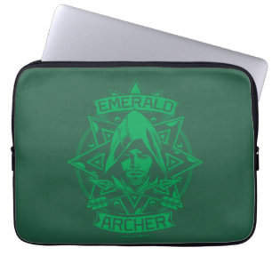 Funda Para Portátil Gráfico esmeralda de la flecha el Archer