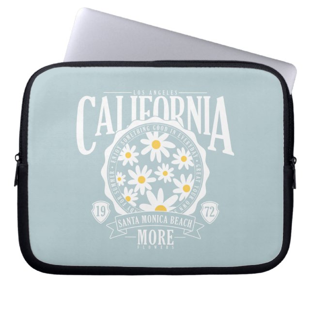 Funda Para Portátil Gráfico floral de Los Ángeles California (Frente)