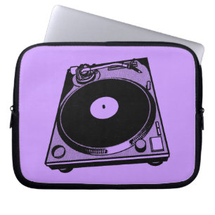 Funda Para Portátil Gráfico retro girable en negro