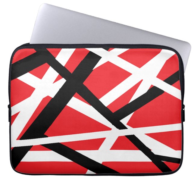 Funda Para Portátil Gráfico rojo, negro y blanco (Frente)
