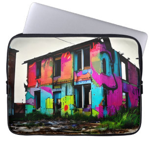 Funda Para Portátil Grafiti abstracto abandonando la construcción urba