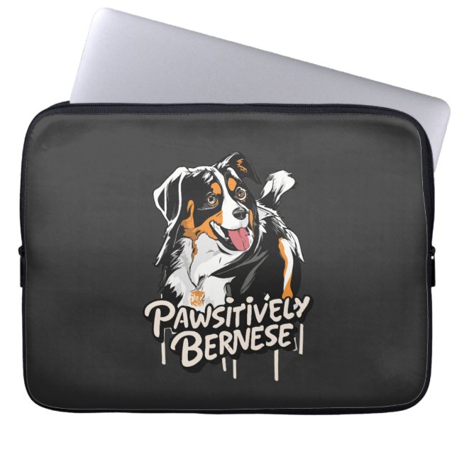 Funda Para Portátil Grafiti de Bersitic - Perros amantes de Bernese (Frente)