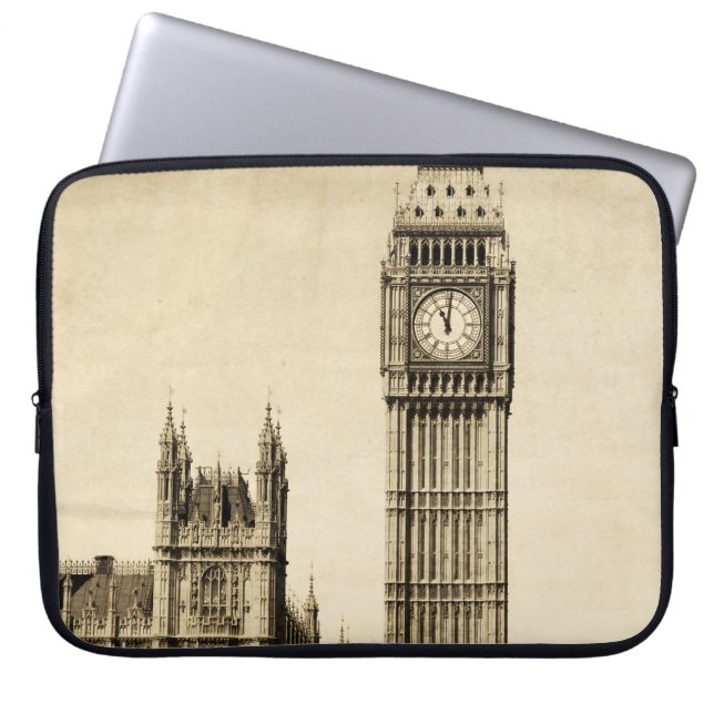 Funda Para Portátil Gran Ben de Londres: Vista de época (Frente)
