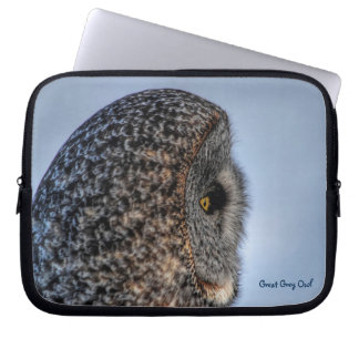 Funda Para Portátil Gran foto de vida salvaje del rapero de búho gris
